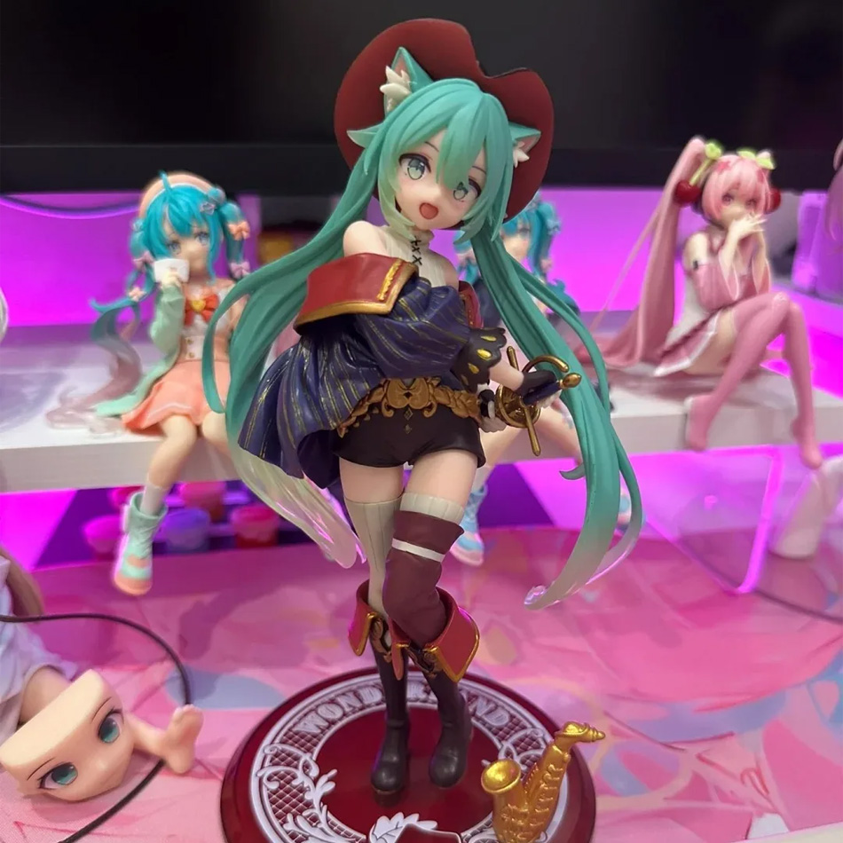 Model Kit Anime Girl - 初音ミク デスクトップ キュート アクションフィギュア テイル ワンダーランド